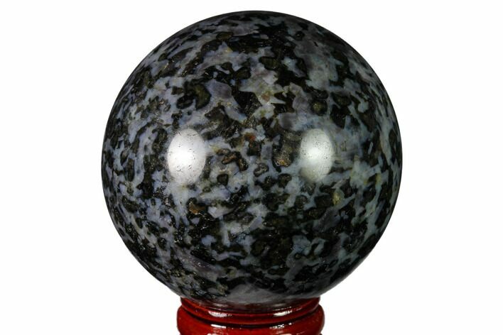 Polished, Indigo Gabbro Sphere - Madagascar #163316
